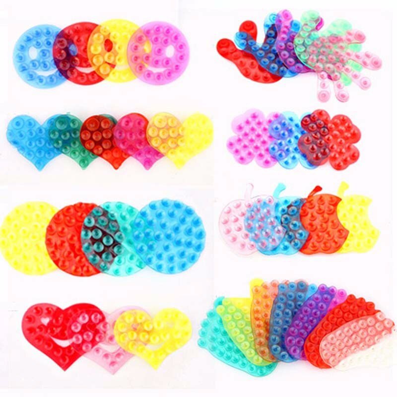 5 stuks/set mooie sterke dubbelzijdige vacuümzuiger magische plastic zuignap leuke badkamerartikelen zuigstandaard houder badspeelgoed: Default Title