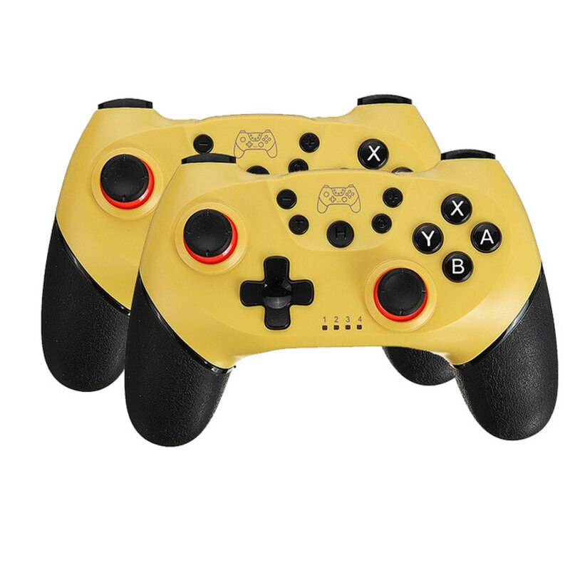 Bluetooth bezprzewodowe sterowanie USB dla Nintendo przełącznik sterowanie Gamepad Joystick Pad do grania PC Command Mando Pro wyzwalacz gier: 2 pcs Yellow