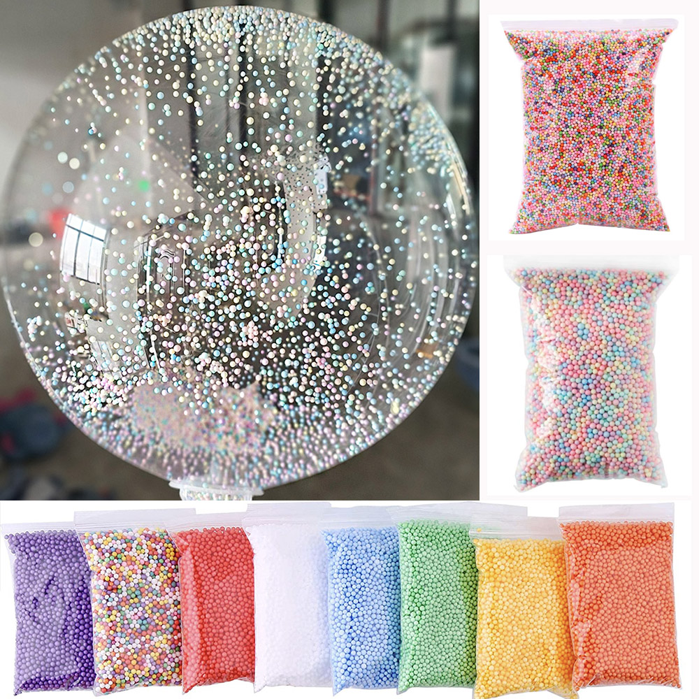 10g 2.5-3mm Foam Beads Colorful Styrofoam Beads Foam Balls Arts Crafts Party Decorations Boxes Vase Bobo Ballon Fillter