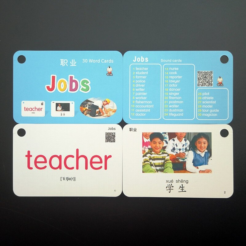 32 Stks/set Fruit Groenten Chinese & Engels Flash Kaarten Pocket Kaart Baby Chlidren Educatief Speelgoed: S