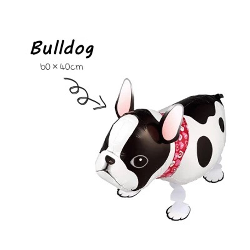 1pc walking dyr shaggydog corgi hund ballon søde hund balloner børn og voksen fødselsdagsfest dekorationer ballon forsyninger: Bulldog