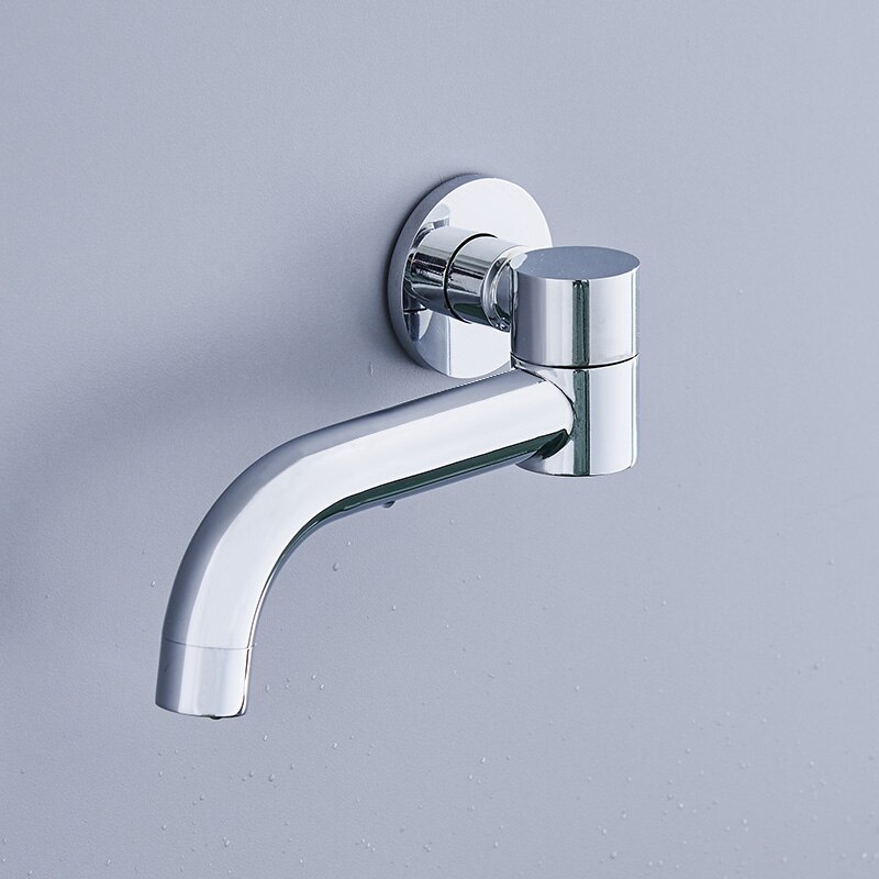 Solid bas vægudtag vægmonteret brusetud badekar brusebadarmatur vandhane tud fyldstof 180 graders foldning: F