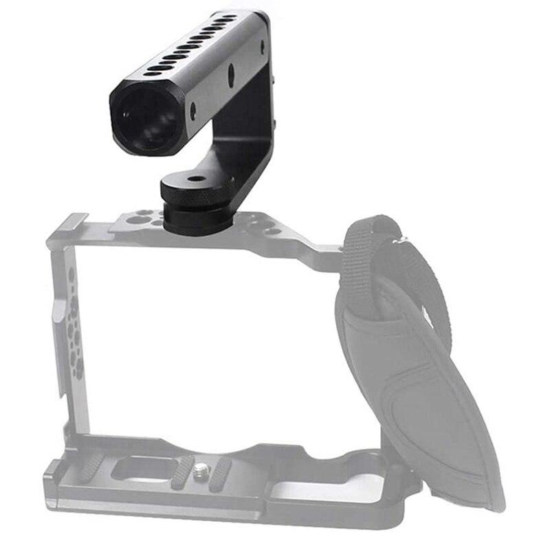 -Camera Shoe Top Handvat Met 1/4Inch 3/8Inch Draad Universele Video Stabilizer