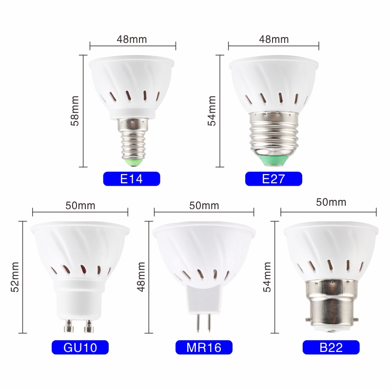 Ampoule de croissance Led E27 E14 GU10 MR16 B22, 220V, éclairage horticole à spectre complet pour Aquarium de plantes, fleurs