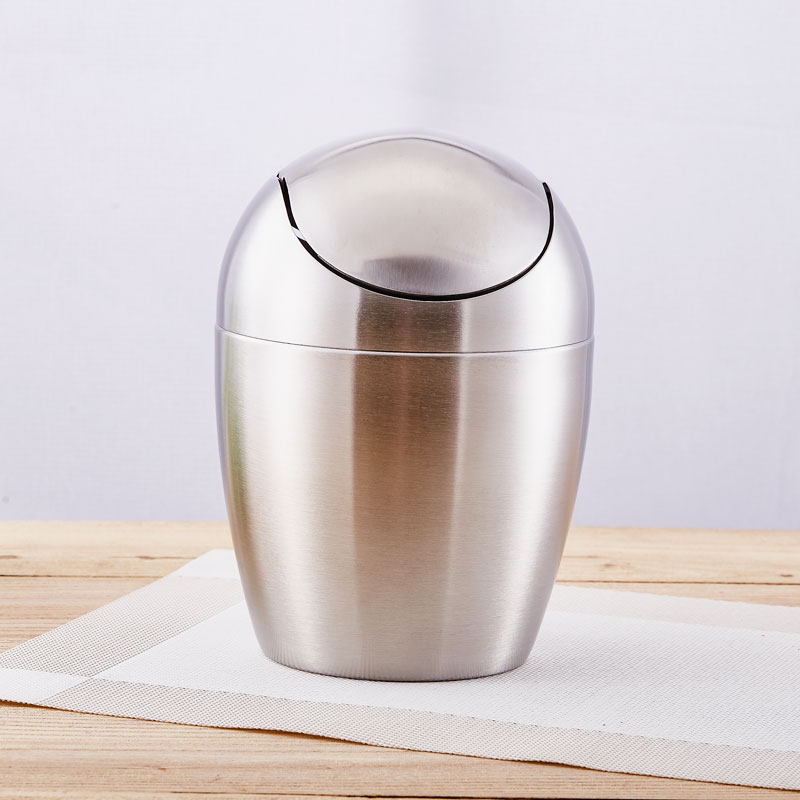 Afvalbakken Mini Prullenbak Voor Bureau Met Kan Kleine Tiny Aanrecht Prullenbak Kan Voor Kantoor Badkamer Keuken Afval mand 1.5 L: Default Title