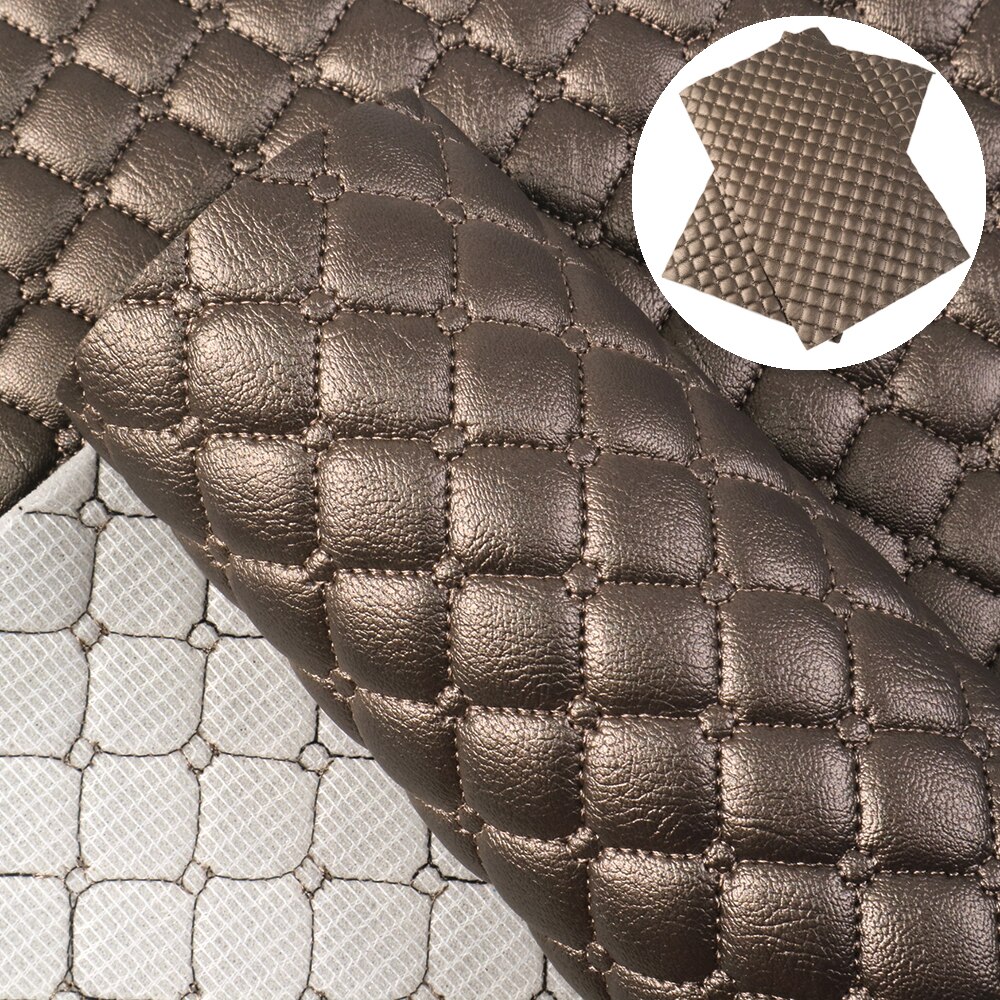 david angie 30*140cm Solid Color Cotton Clipping Argyle Patterns Vinyl Fabric Faux Leather Upholstery Material,c10277: 1091393011