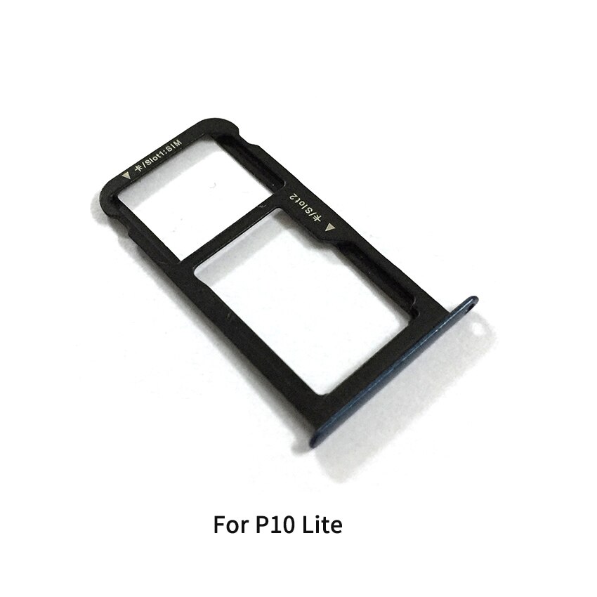 Soporte de bandeja Sim para Huawei P10 / P10 Plus / P10 Lite, bandeja de tarjeta SIM, adaptador de soporte de ranura, piezas de reparación de enchufe