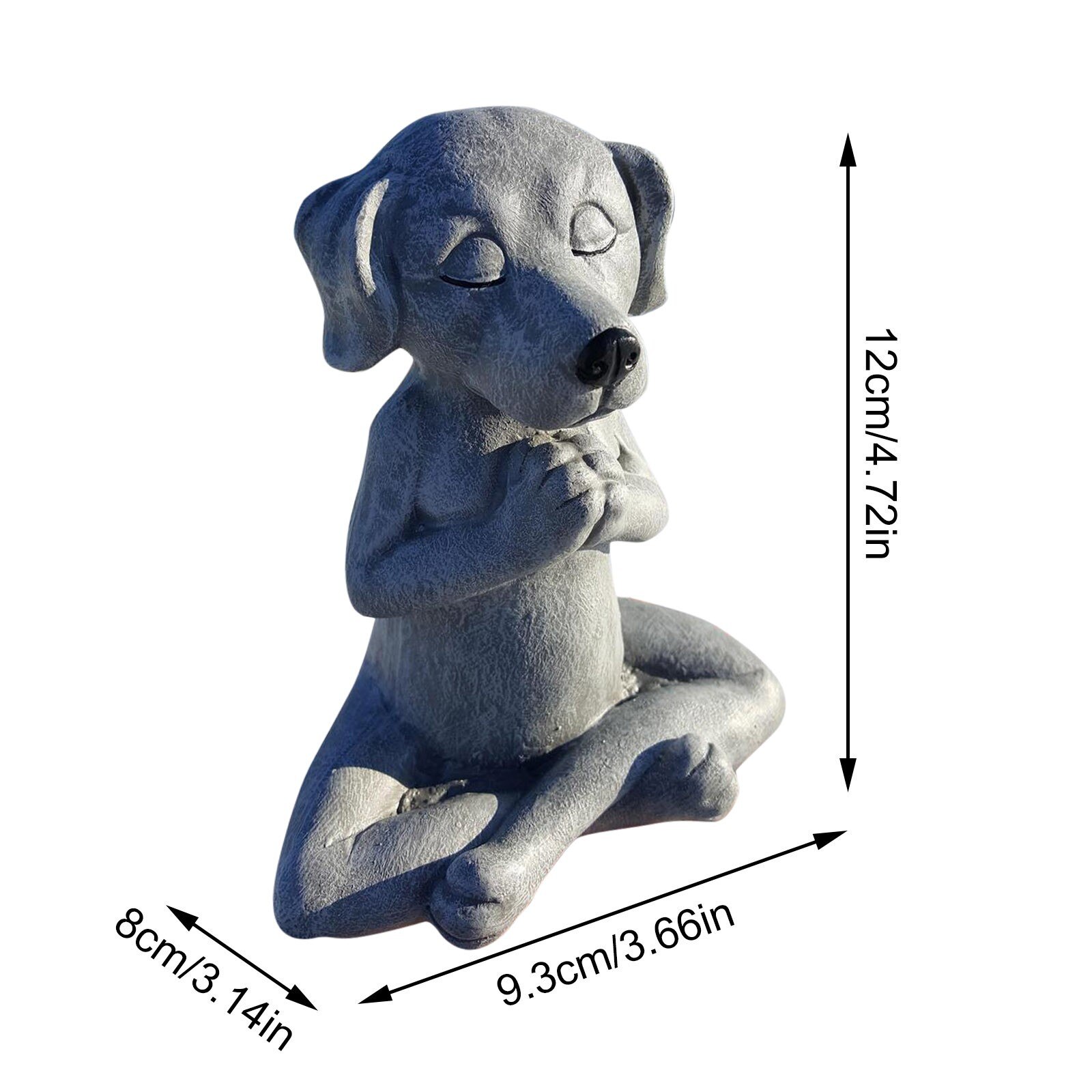 Cute Ornament Toy Dog Buddha Meditation Dog Statue-yoga Dog Garden Decoration Home Decoration Pet Dolls Crafts Garden Decor-0.5