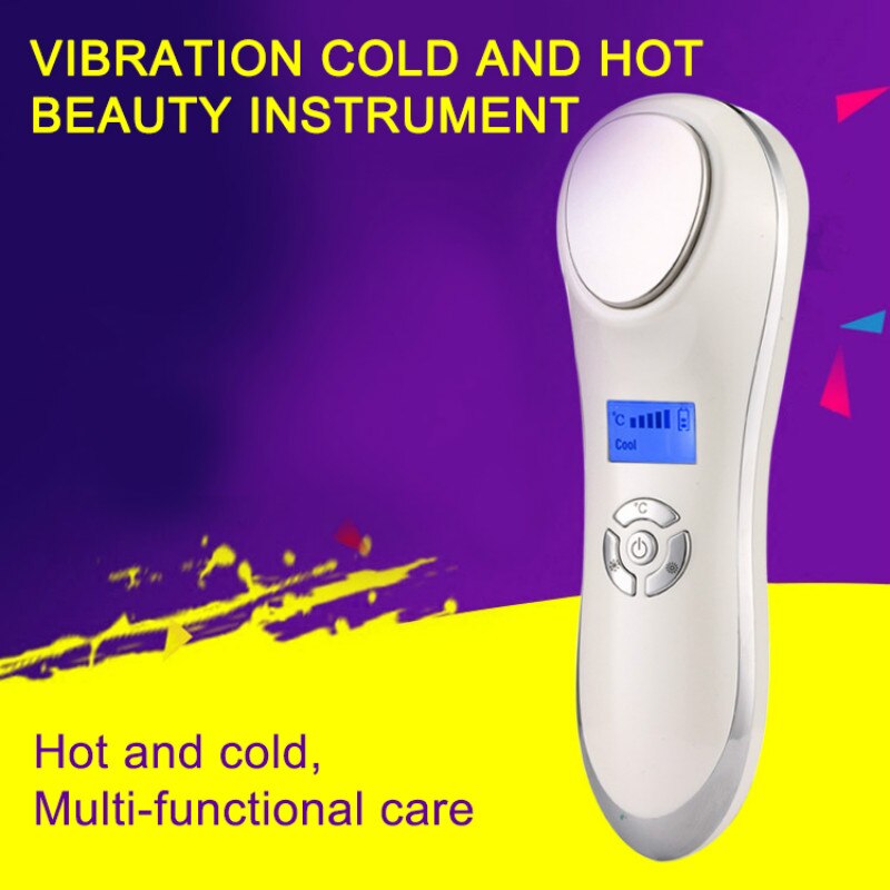 Vibrador ultrasónico masajeador Anti arrugas instrumento de belleza frío y para limpiador de poros faciales masajeador de elevación de piel para cara