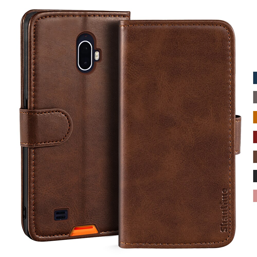 Case For Blackview BV5900 Case Magnetic Wallet Leather Cover For Blackview BV5900 Stand Coque Phone Cases: Dark brown