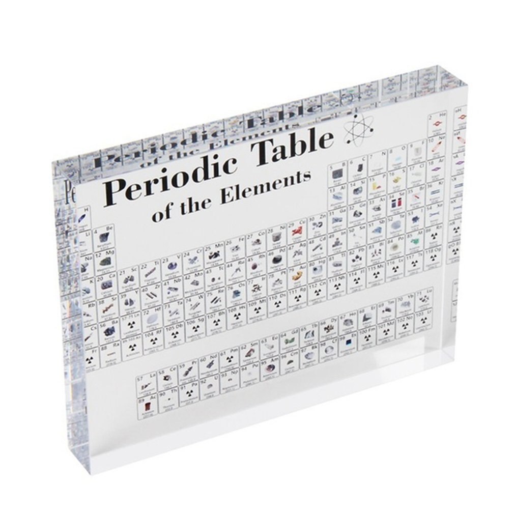 Periodic Table Display Board Desktop Chemical Element Display Plate Ornaments For Kids Teaching School Day Birthday