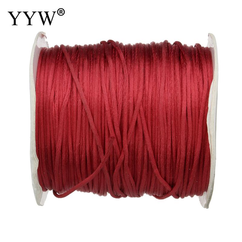 70 m/PC 1mm bobine de Nylon mélange couleur noir chinois Satin soie noeud macramé cordon perles européen tressé fil