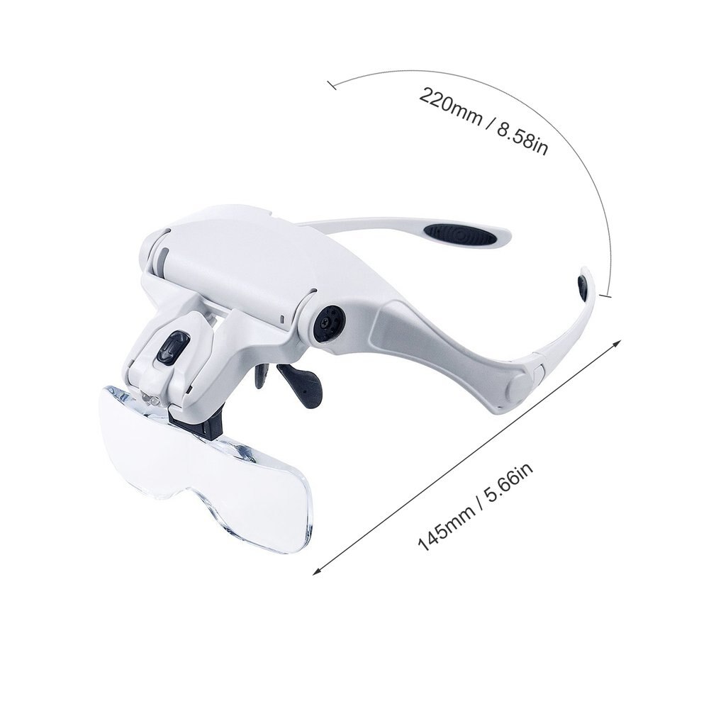 Wimpern Verlängerung 5 Objektiv Einstellbare Stirnband Lupe Lupe w/ LED Licht Lampe Lupen Für Falsche Wimpern
