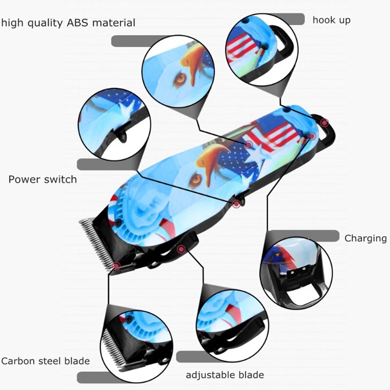 Original adjustable powerful rechargeable hair clipper cirdless electric beard trimmer for men hair trimmer haircut machine