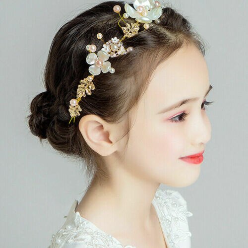 Bandeau pour petites filles, couronne de cheveux, couronne de mariée, bal princesse, Champagne, pour filles,