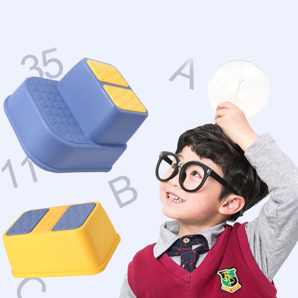 1PC Toilet Stool Hand Washing Stepping Stool Anti-slip Footstool for Kids Children (Yellow)