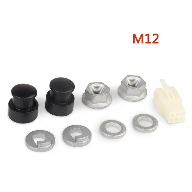 E-bike Hub Motor Axle M12/M14 Lock Nut /lock Washer /spacer /nut Cover For 500W-5000W Motors With 12/14mm Shaft Replace Parts: M12 front