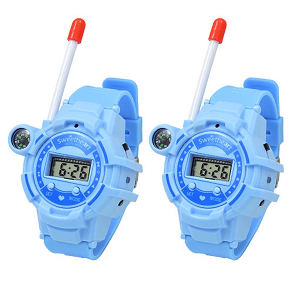 Lange Afstand Oproep Interactieve Kinderen Speelgoed Walkie Talkies Kind Kids Horloges Twee-weg Radio Interphone Telefoon Speelgoed 2 stuks: Blauw