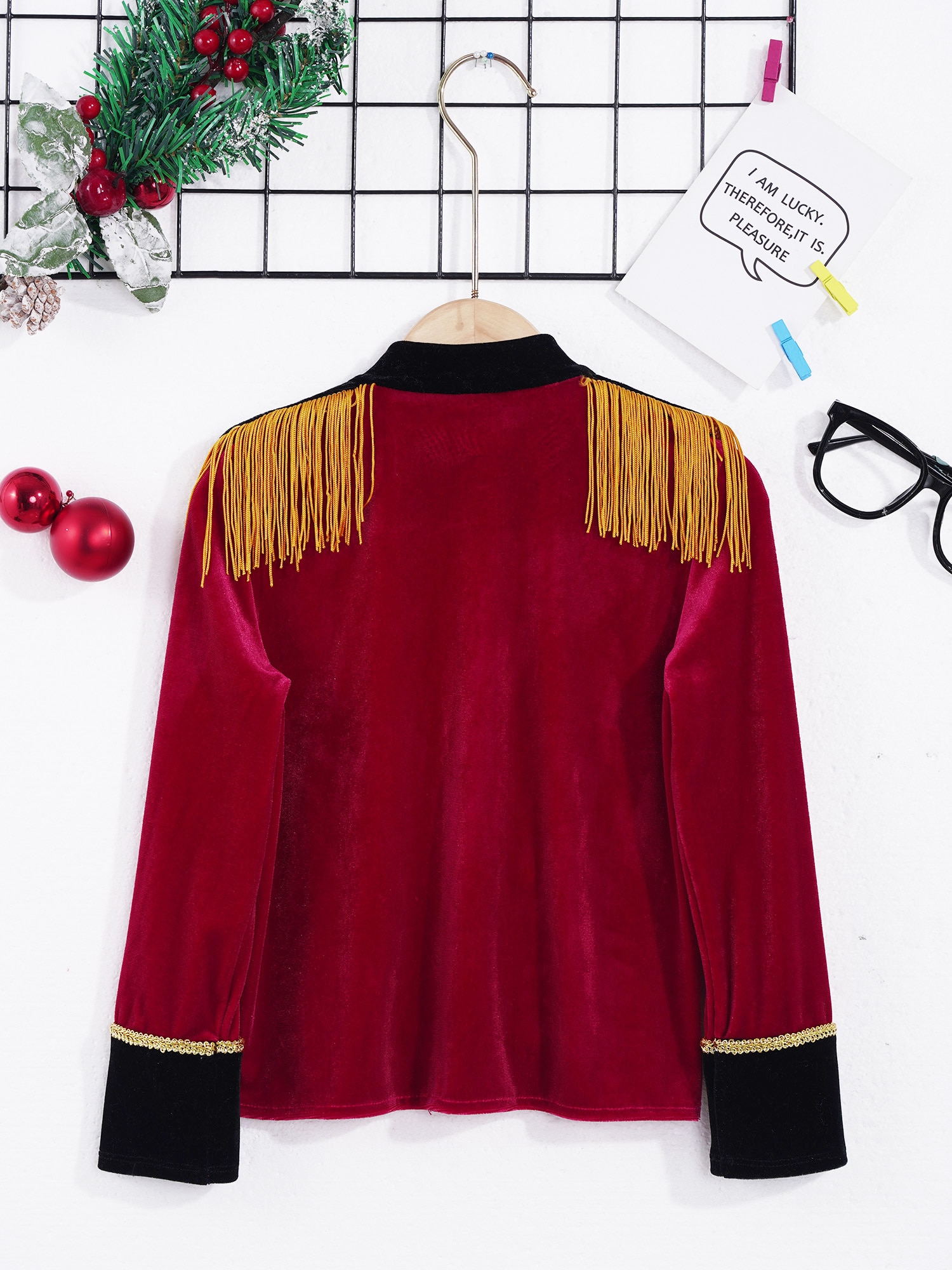 Manteau de cirque pour enfants, costume de maître nageur, veste de garde royale de luxe, jeu de rôle pour enfants, manches longues, glands, tambour, Tailcoat