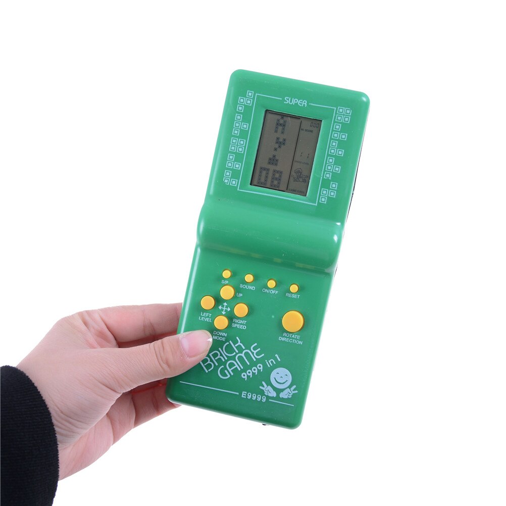 Classic Tetris Brick Game Handheld Game Machine Kids Game Machine with Game Music Playback without Battery