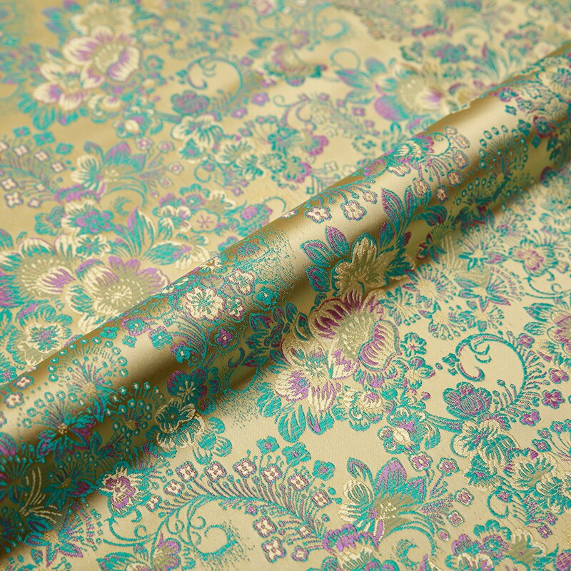Brocade pattern garment fabric satin jacquard fabrics for sewing cheongsam diy patchwork garmen: nijin
