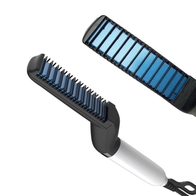 Hair Curling Iron Men's All In One Ceramic Hair Styling Iron Comb Beard Straightener irons Curler Set Quick Hair Styler for Men