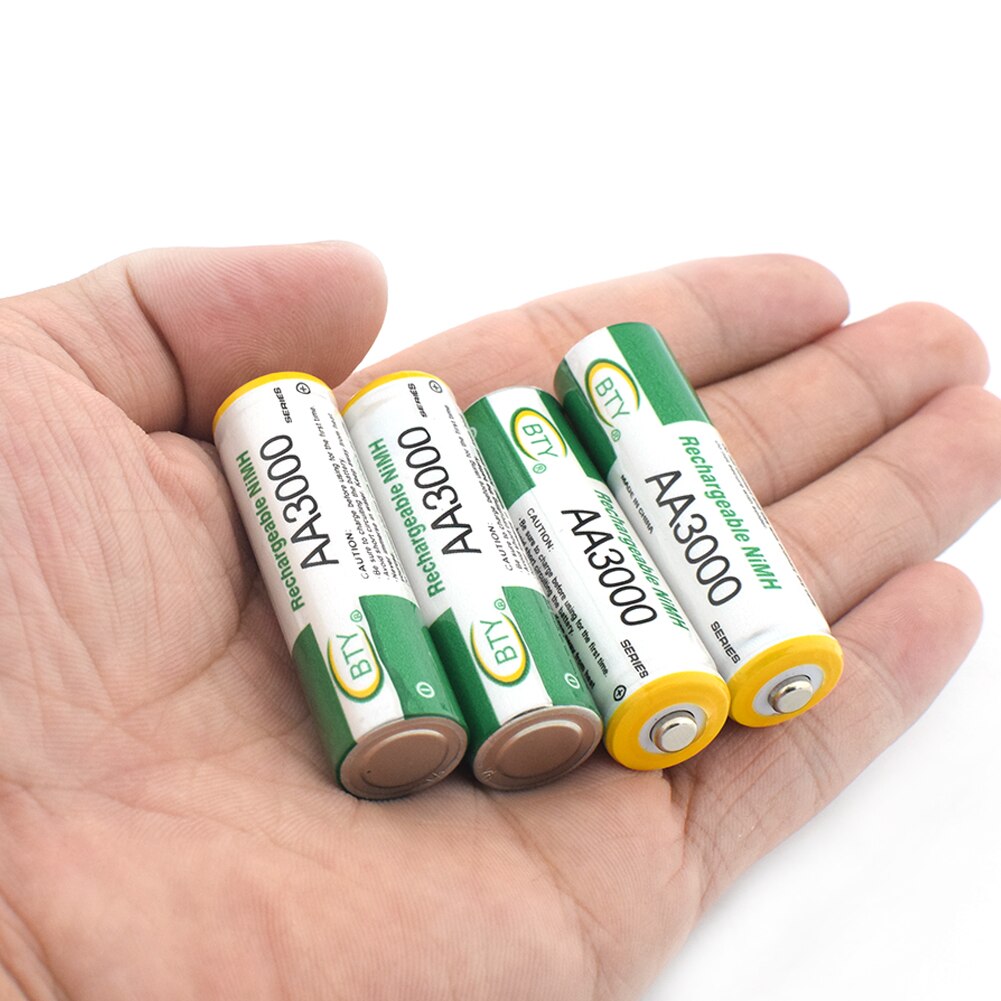 Bty 4/8/12/16/20 Pcs Aa 3000 Mah 1.2 V Quanlity Oplaadbare Batterij Aa 3000 Mah Ni-Mh 1.2 V Oplaadbare 2A LR6 HR6 Batterij