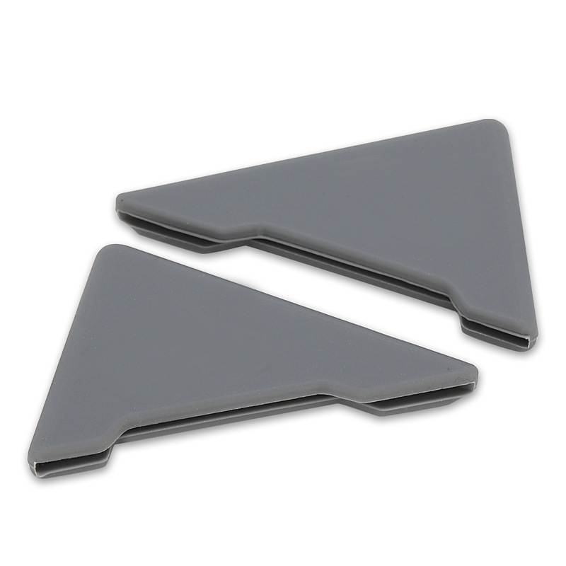 Protectores anticolisión para esquina de puerta de coche, cubierta triangular de puerta delantera de coche, pegatina de seguridad antióxido de silicona, 2 uds.: gray 1Pair
