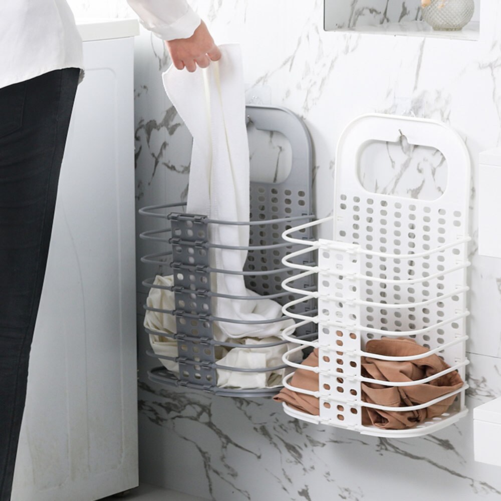 Dirty Clothes Basket Household Toy Storage Container Clothes Storage Buckets Foldable Wall Hanging Toilet Dirty Clothes Holders