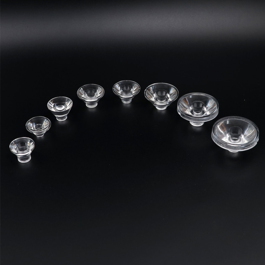 18mm 20mm 21mm 23mm 24mm 29mm 33mm 36mm 38mm Concave PMMA Lens COB LED Flashlight Condenser Flat Convex Concave Lens