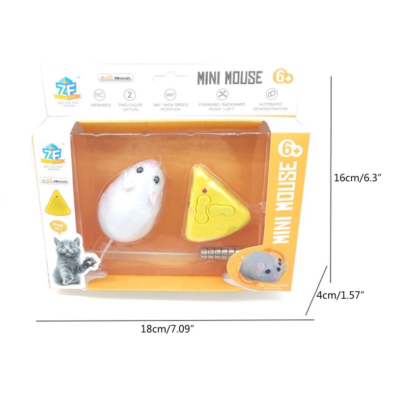 4’’ Remote Control Rat Realistic Running Mouse Funny Prank Joke Props for Party Entertainment Family Activity Supplies D5QA