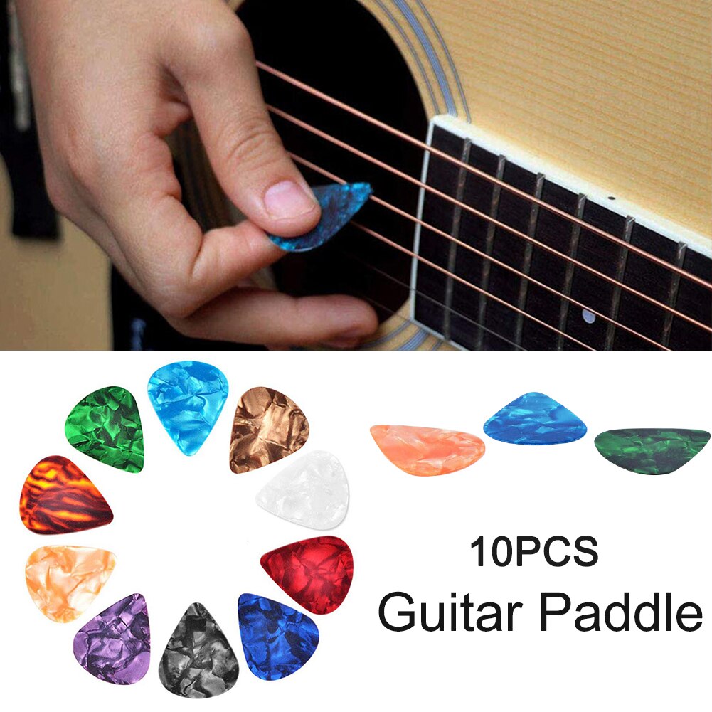 10pcs Guitar Picks Plectrum Celluloid Electric Smooth Guitar Pick Bass Acoustic Guitar Musical Instrument Accessories