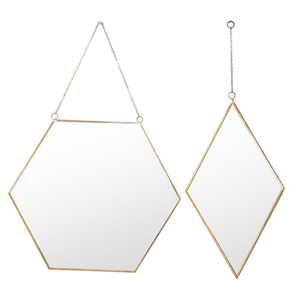 MagiDeal Hollywood Dressing Table Mirror Vanity Cosmetic Dress Mirror Bathroom Hanging Mirror Fitting Room Wall Decor 2Pcs: 2Pcs a