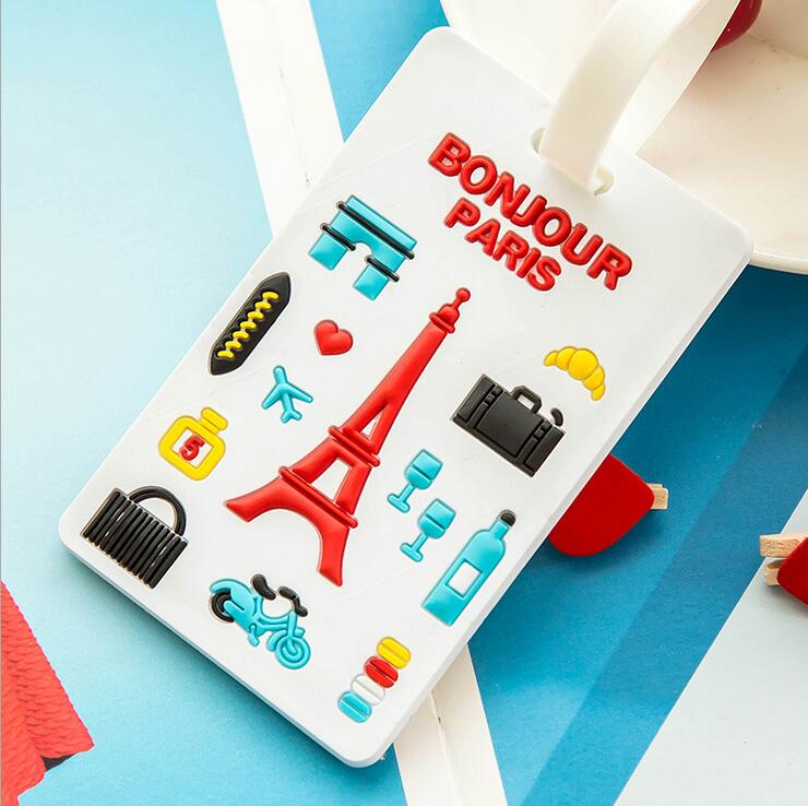 Gepäckanhänger für draussen-Reisen, für Koffer, Taschen, Gepäck, Silikon, Namens-Ich würde-Etiketten, Adresshalter, Gepäck, Einsteigen-Schild, Etikettenetui: Blau