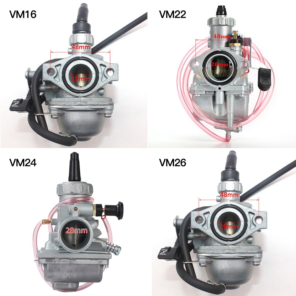 Motorfiets Carburateur VM16 22 Mm VM22 26 Mm VM24 28 Mm VM26 30 Mm Carburateur Carb Voor Mikuni 110cc Om 250cc Pit Dirt Bike Atv Quad