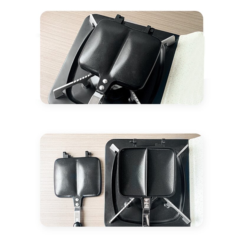 Grilled Sandwich Panini Maker,Bread Toast Breakfast Machine Sandwich Pan,Nonstick Aluminum Removable Flip Frying Pan