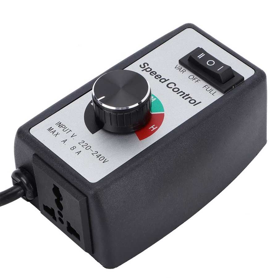 Electronic Stepless Speed Controller Switch Motor Governor for Motor Blower Duct Fan Heater Control UK 220V-240V