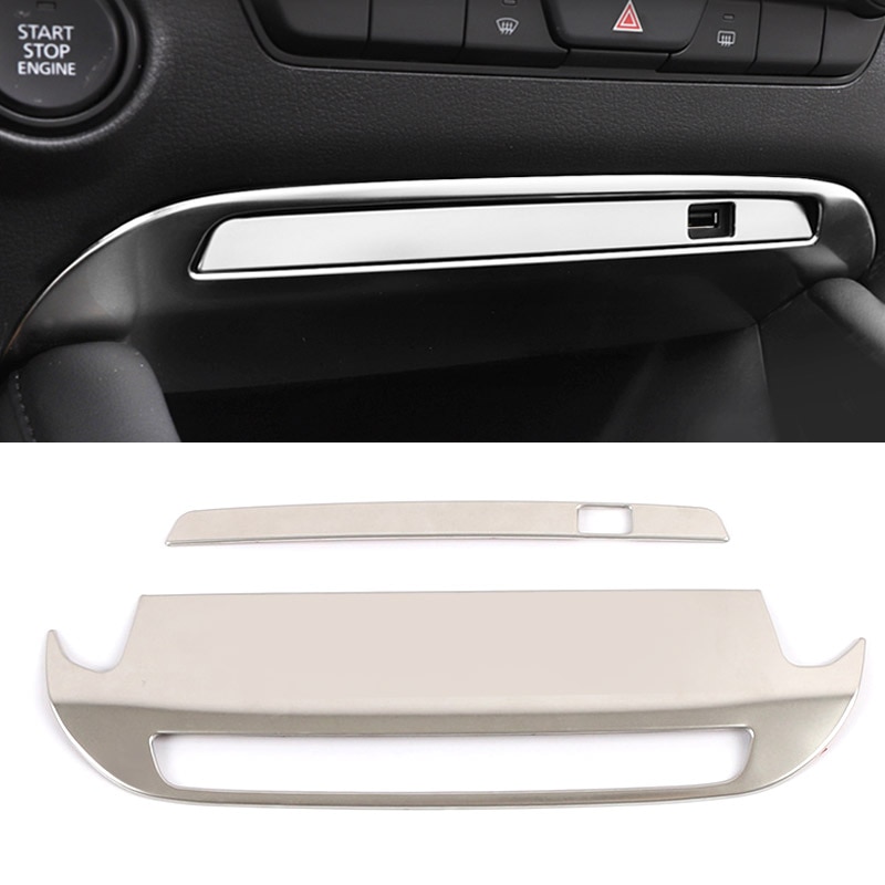 Vtear för mazda 3 tillbehör interiörlister central kontroll usb dekoration ramlock trim bil modifiering styling