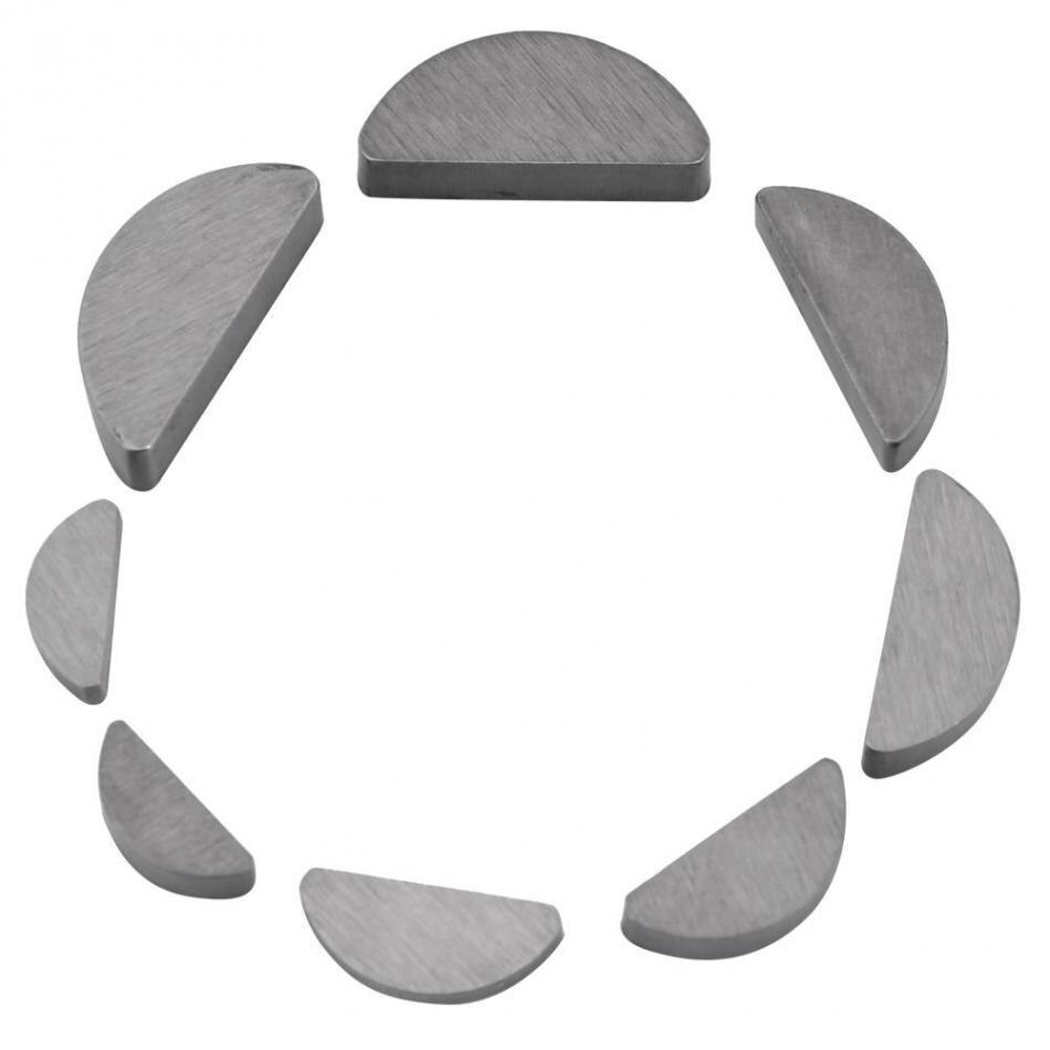 80Pcs/set Woodruff Keys stainless steel Semicircle Bond Key Flywheel Pulley Crank Way Key Assortment Kit Fasteners Mechanical