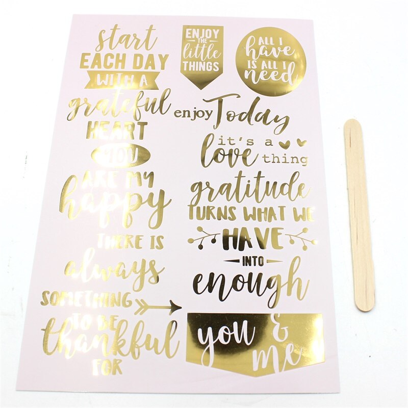 ZFPARTY oro feliz familia frotar en para Scrapbooking DIY proyectos/álbum de fotos/tarjetas manualidades 1 Pza/lote