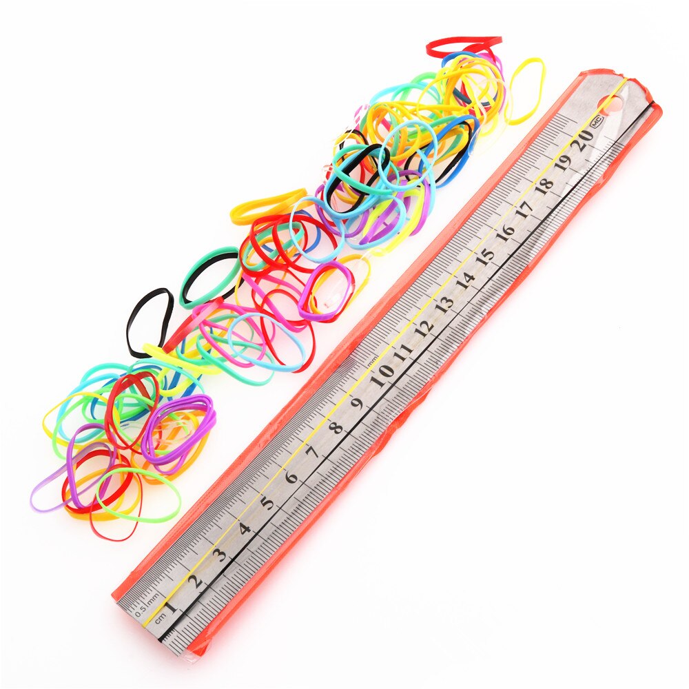 901 Pink Rubber Band Elastic Rope Women Girls child Tie Hair Styling Tools Students School Supplies