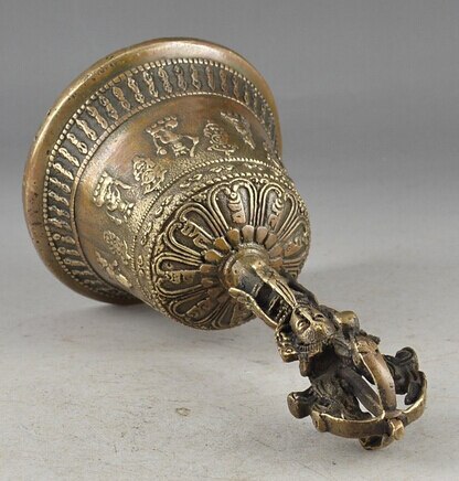 Cuivre laiton artisanat chinois | Artisanat asiatique exquis chinois, cuivre tibétisme bouddhiste, exorcisme cloche