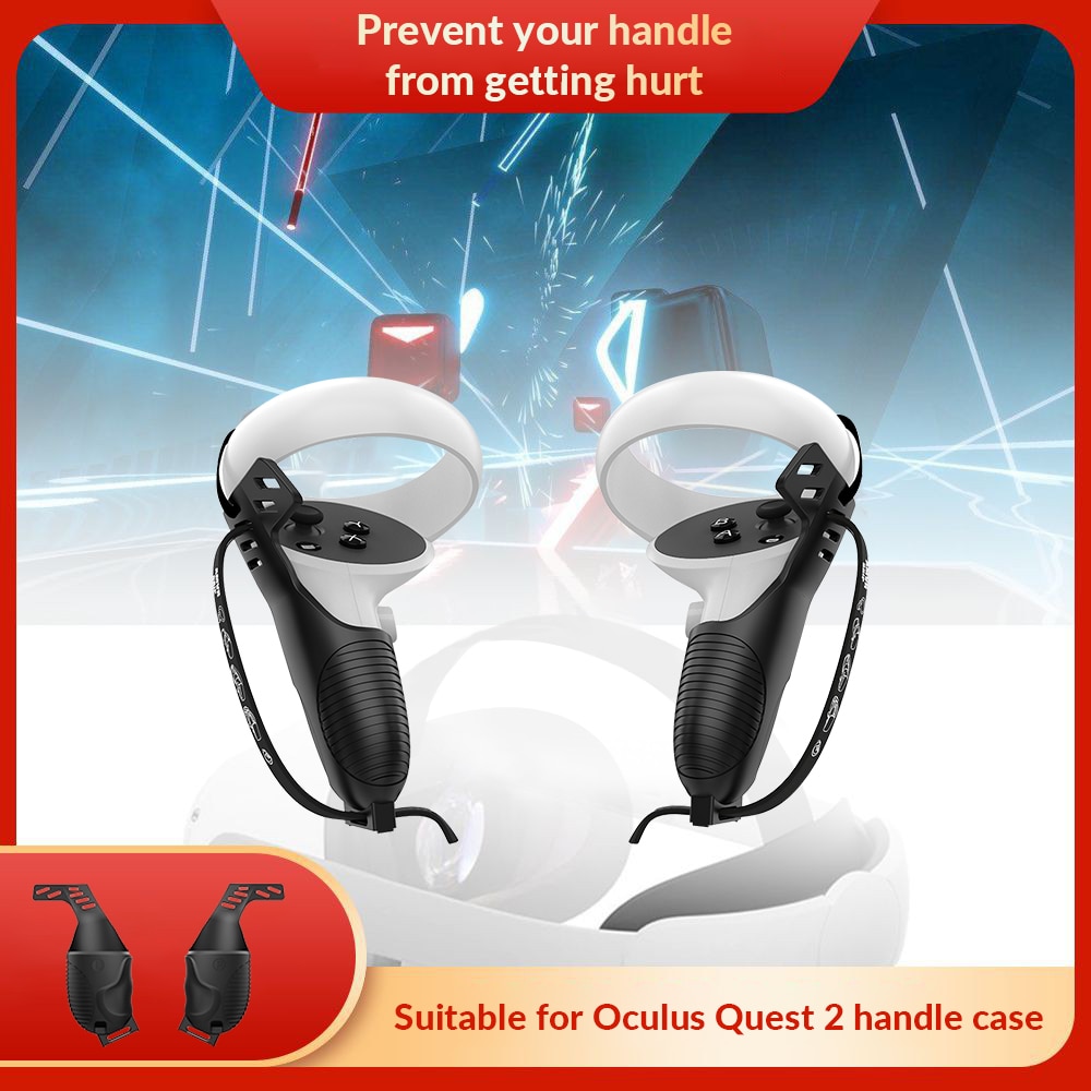 Amvr touch-controller-griffhülle für oculus quest 2 vr headset, brillengriff für quest 2 , schutzhülle gegen wegwerfen