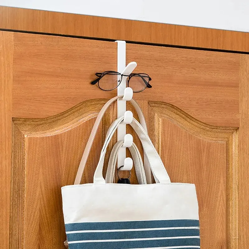 1 st Slaapkamer Deur Hanger Kleding Ophangrek Boven De Deur Plastic Thuis Opslag Organisatie Haken, Portemonnee Houder Voor Tassen Rails