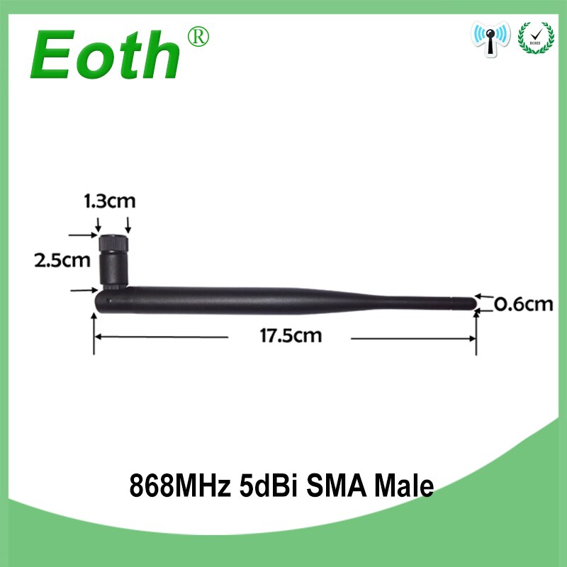 868MHz 915MHz Antenna 5dbi SMA Male Connector GSM 915 MHz 868 MHz antena antenne waterproof +21cm RP-SMA/u.FL Pigtail Cable