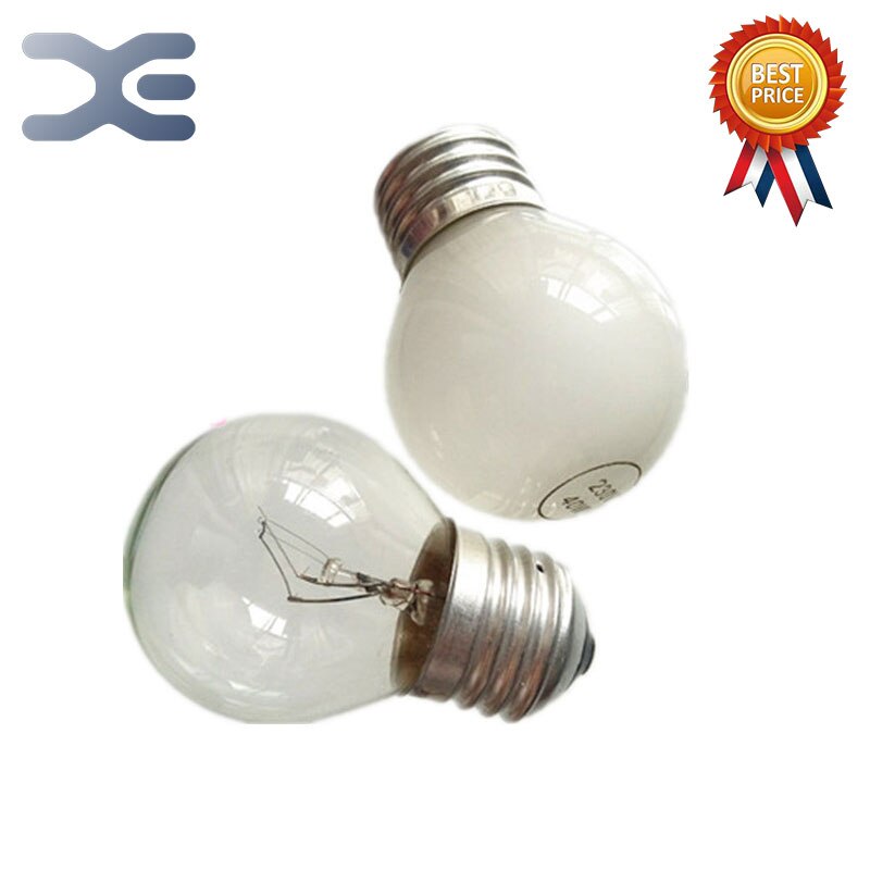 2Pcs Lot E27 Frosted Bulb 110V 10W 15W 25W 40W 60W Electric Clear Bulb Light Microwave Oven Parts
