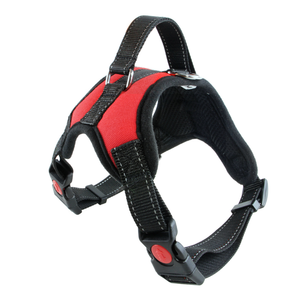 Papipet Harnassen Hond Verstelbare Ademend Mesh Lichtgewicht Pet Hond Controle Halsband Accessoires: Rood / S