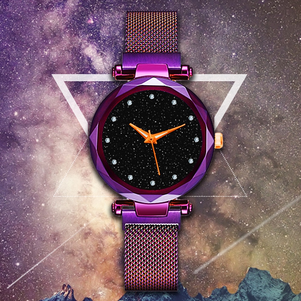 Ladies Magnetic Starry Sky Clock Luxury Women Watches Diamond Female Quartz Wristwatches Relogio Feminino Zegarek Damski