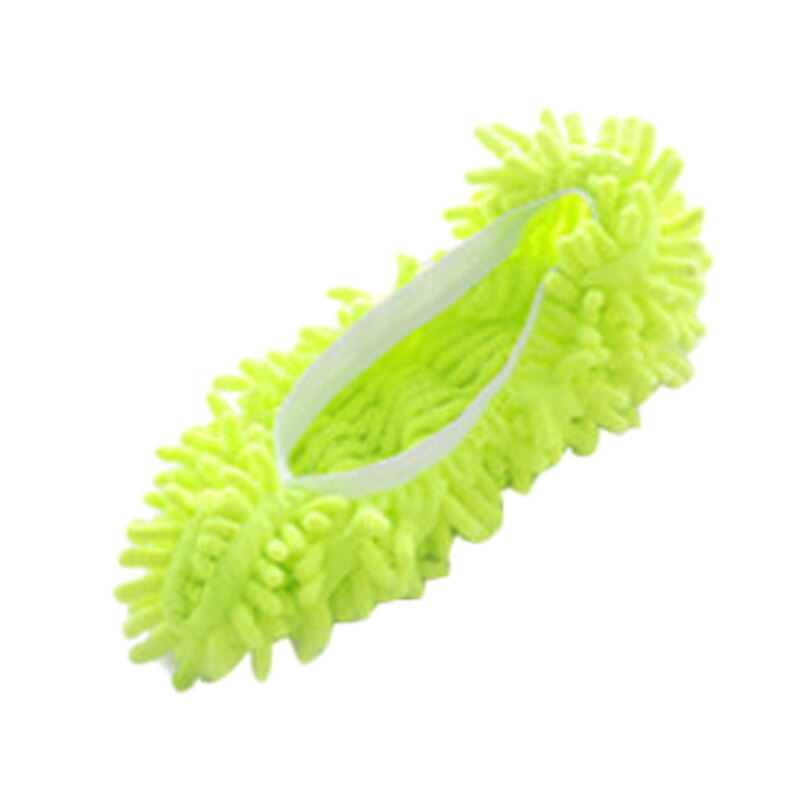 Zapatillas mopa antipolvo para pies, gorros para mopa, limpieza de suelo multifunción, cubiertas para zapatos, limpiador de pelo: Green