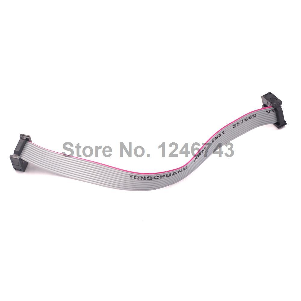 10 Uds. De Cable plano cinta IDC de 10 pines (2x5), Cable para ISP JTAG 2,54mm, espaciado, 20CM